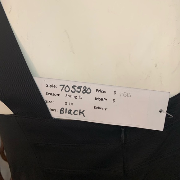 New Aidan Mattox Gorgeous Black Tie Dress - Picture 7 of 11